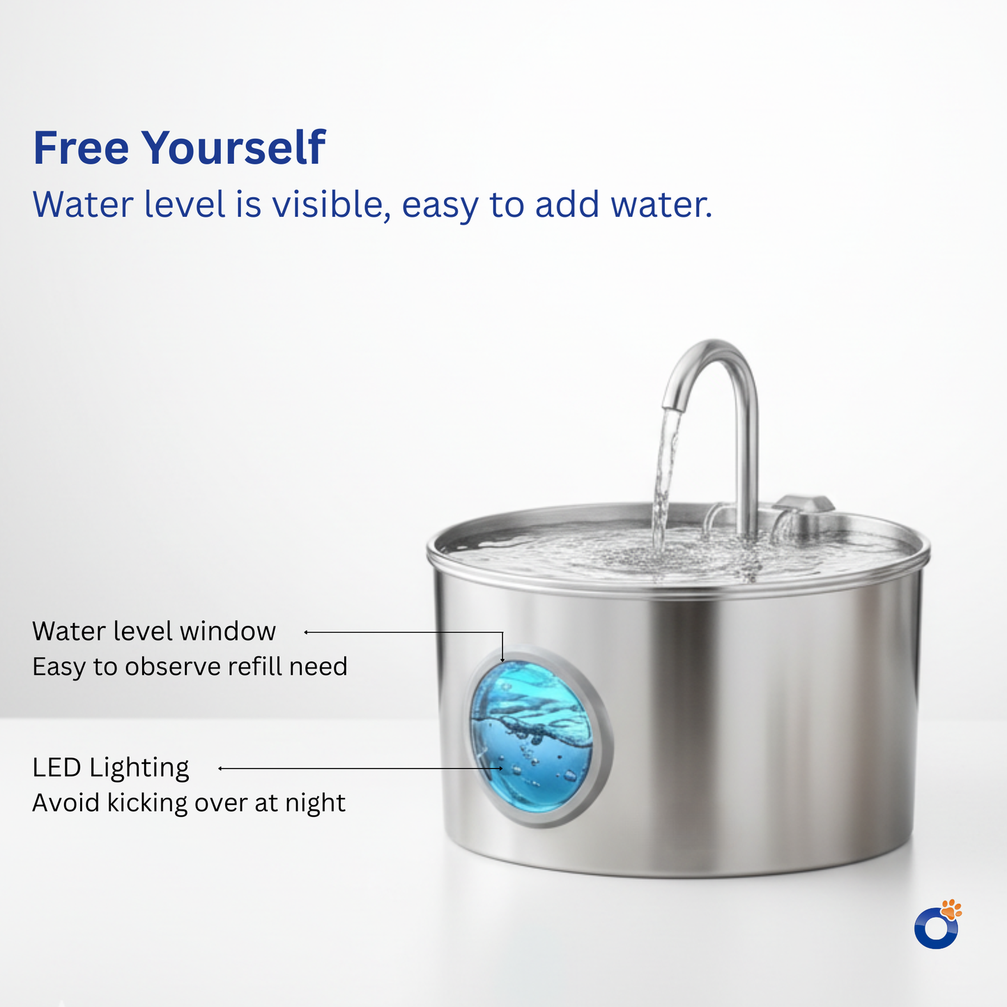 SmartFlow Stainless Steel Water Fountain